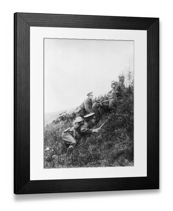 Framed Print : British Take Position Behind Natural Bar Framed Print : British Take Position Behind Natural Bar