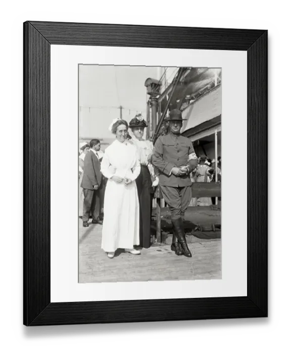 Framed Print : Red Cross Workers Before European Venture Framed Print : Red Cross Workers Before European Venture