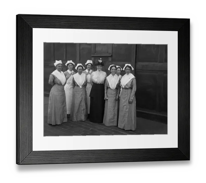 Framed Print : Red Cross Workers Posing as Group Framed Print : Red Cross Workers Posing as Group