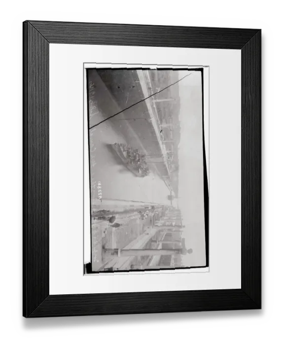 Framed Print : Torpedo Boat Sailing Through a Canal Framed Print : Torpedo Boat Sailing Through a Canal