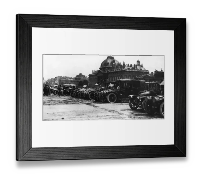Framed Print : Taxis of the Marne Outside Ecole Militaire Framed Print : Taxis of the Marne Outside Ecole Militaire