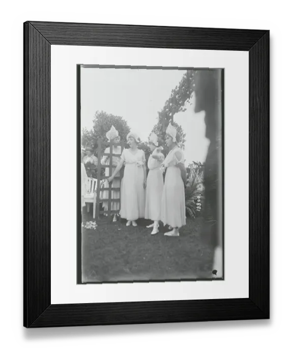 Framed Print : Society Ladies Attending a Function