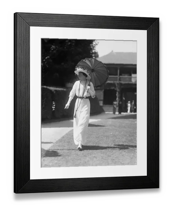 Framed Print : Socialite Strolling with a Parasol Framed Print : Socialite Strolling with a Parasol