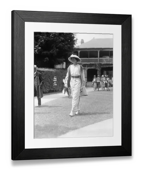 Framed Print : Socialite Attending a Tennis Tournament Framed Print : Socialite Attending a Tennis Tournament