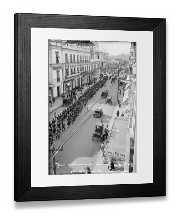 Framed Print : Mexican Federals Fleeing City Framed Print : Mexican Federals Fleeing City