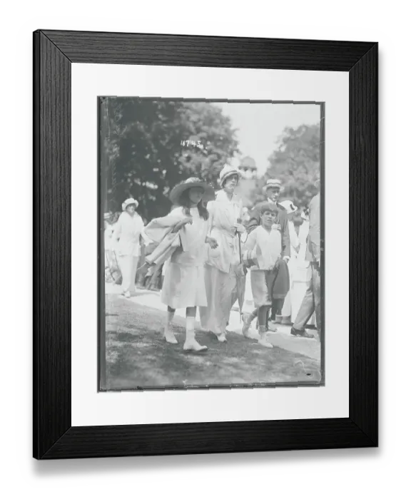 Framed Print : Socialite Mother and Daughter in Crowd Framed Print : Socialite Mother and Daughter in Crowd