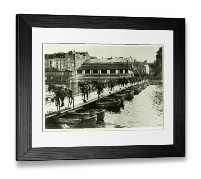 Framed Print : French Cavalry Crossing Bridge Framed Print : French Cavalry Crossing Bridge