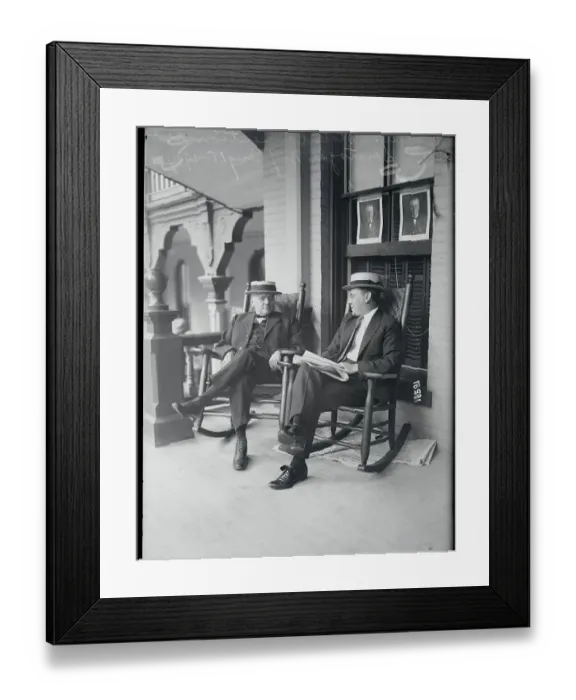Framed Print : New York Republicans Conversing on Porch Framed Print : New York Republicans Conversing on Porch