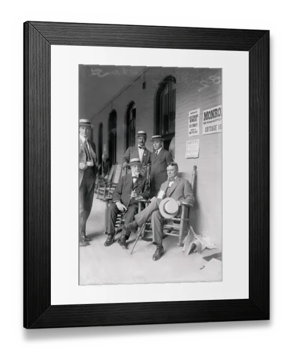 Framed Print : New York Republicans Conversing on Porch