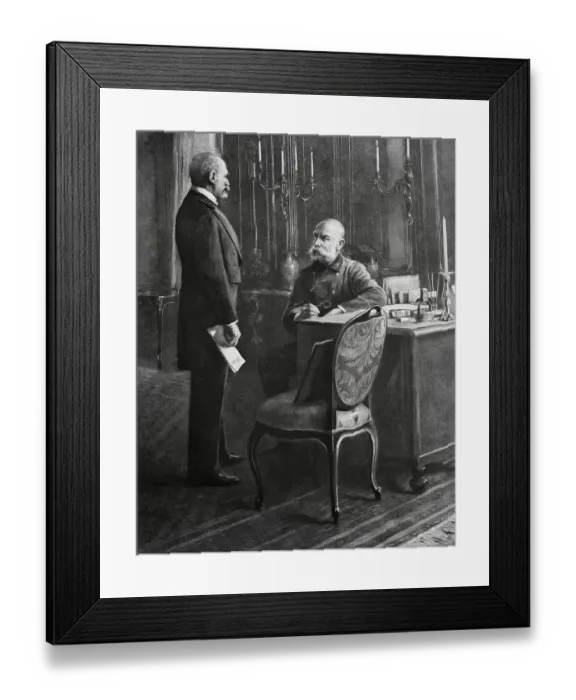 Framed Print : Austrian Emperor Franz Joseph I at Desk in Schoenbrunn Palace Framed Print : Austrian Emperor Franz Joseph I at Desk in Schoenbrunn Palace