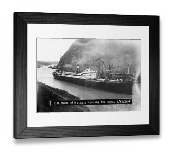 Framed Print : SS Ancon at the Opening of The Panama Canal Framed Print : SS Ancon at the Opening of The Panama Canal