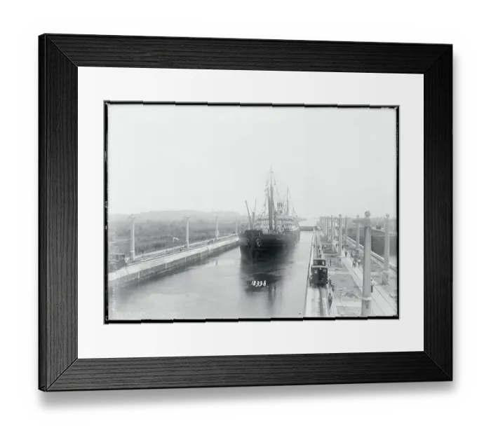 Framed Print : Large Ship in Canal Framed Print : Large Ship in Canal