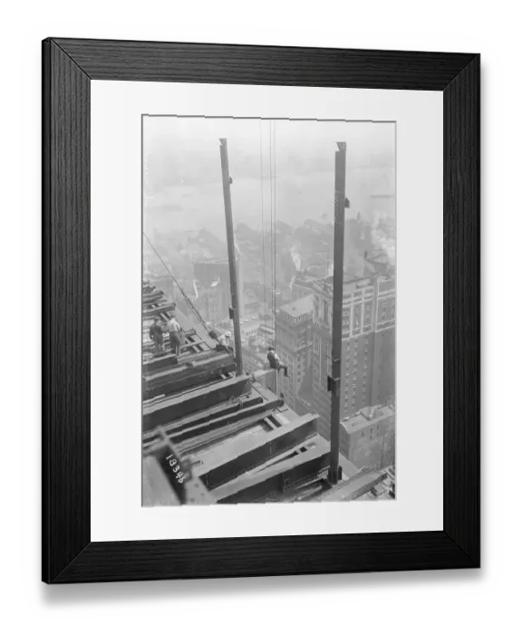 Framed Print : Iron Workers Working on the Equitable Building
