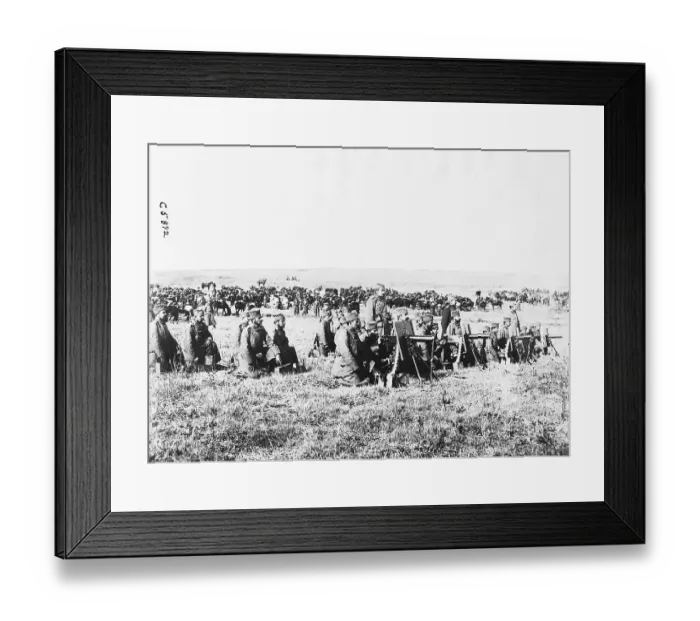 Framed Print : Serbian Gun Corps W / Artillery In Field Framed Print : Serbian Gun Corps W / Artillery In Field