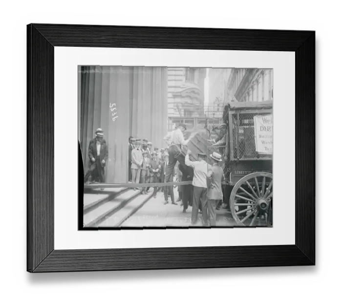 Framed Print : Workers Moving Gold to Sub Treasury Site Framed Print : Workers Moving Gold to Sub Treasury Site