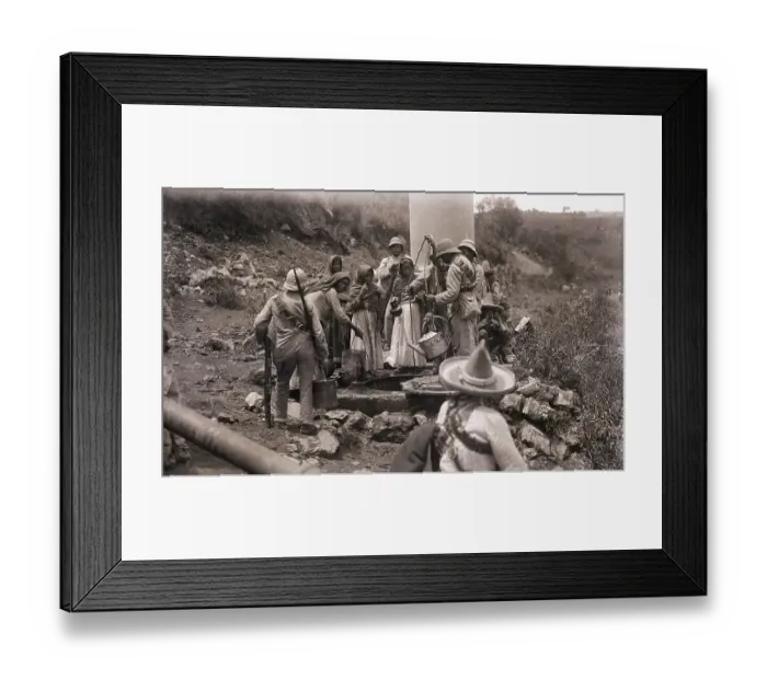 Framed Print : Zapatistas Draw Water From Camp Well