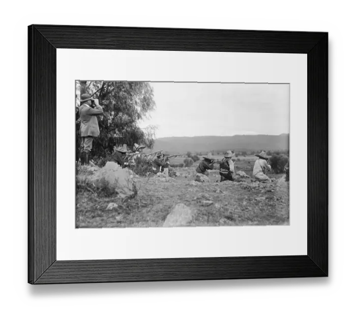 Framed Print : Mexican Rebels Fighting Federalists Framed Print : Mexican Rebels Fighting Federalists