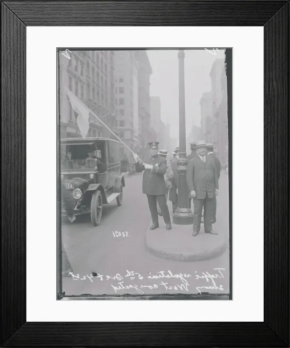 Framed Print : Policeman Regulating Traffic Framed Print : Policeman Regulating Traffic