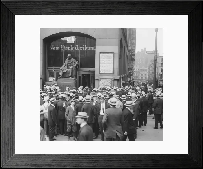 Framed Print : Wall Street During European Crisis Framed Print : Wall Street During European Crisis
