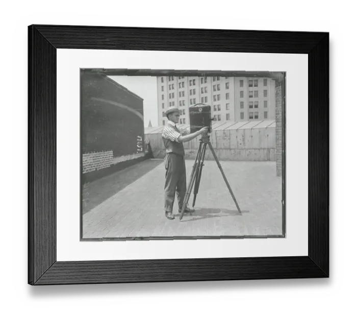 Framed Print : Photographer with Camera Framed Print : Photographer with Camera