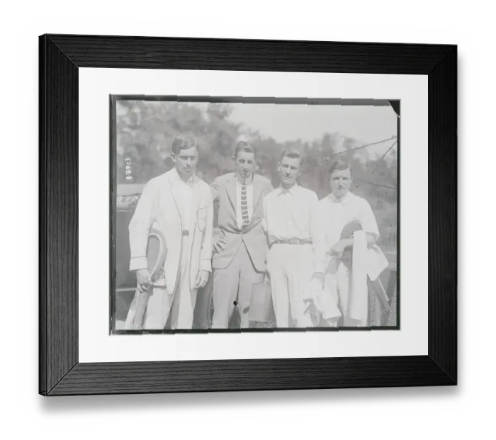 Framed Print : Athletes Posing for Camera