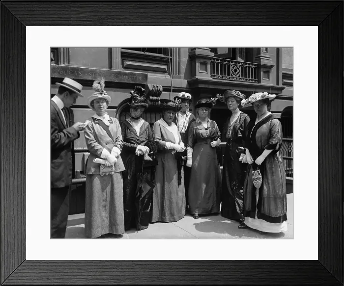 Framed Print : Suffrage Women Posing for Camera Framed Print : Suffrage Women Posing for Camera