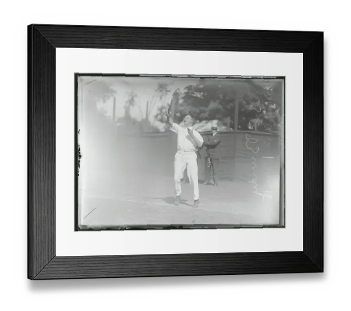 Framed Print : T. C. Bundy with Tennis Racket Framed Print : T. C. Bundy with Tennis Racket
