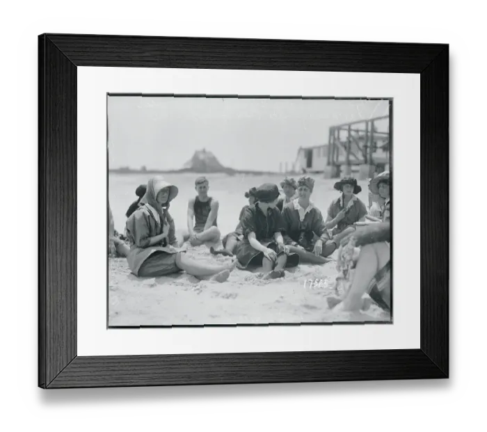Framed Print : Beach Goers