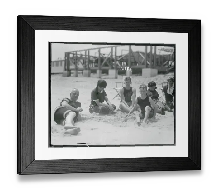Framed Print : Beach Goers Framed Print : Beach Goers