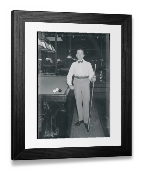 Framed Print : Billardist Posing for Camera Framed Print : Billardist Posing for Camera