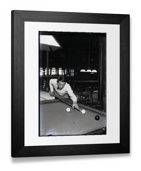Framed Print : Pool Player About To Take Shot