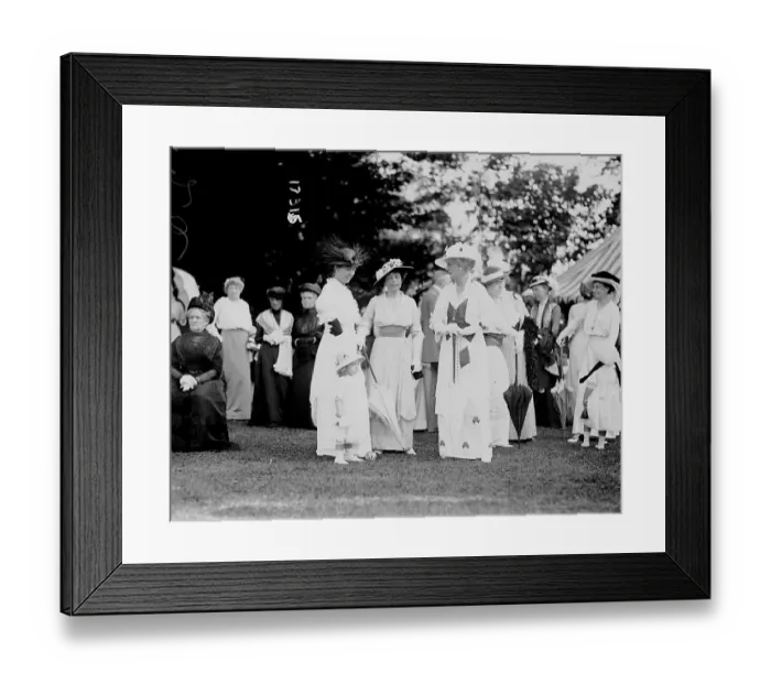 Framed Print : Women Attending Gillespie Lawn Fete Framed Print : Women Attending Gillespie Lawn Fete