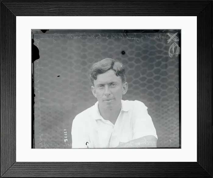 Framed Print : Portrait of Tennis Player Maurice McLaughlin Framed Print : Portrait of Tennis Player Maurice McLaughlin