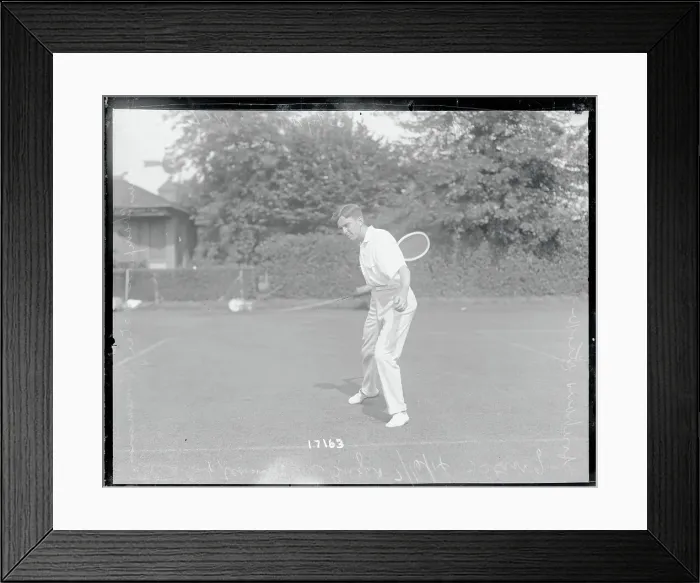 Framed Print : Maurice McLaughlin Playing Tennis Framed Print : Maurice McLaughlin Playing Tennis