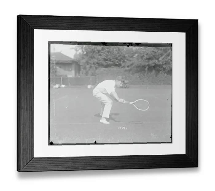 Framed Print : Maurice McLaughlin Playing Tennis Framed Print : Maurice McLaughlin Playing Tennis