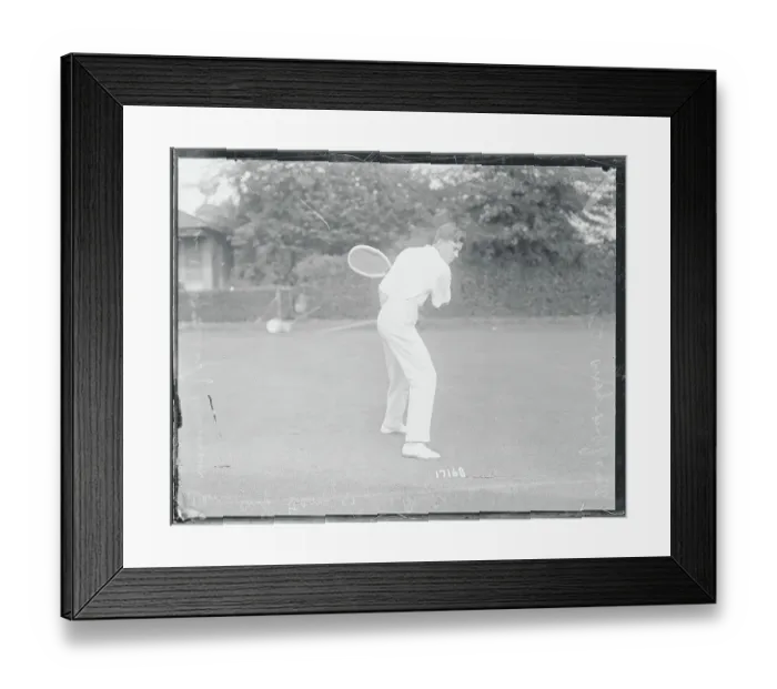 Framed Print : Maurice McLaughlin Playing Tennis Framed Print : Maurice McLaughlin Playing Tennis