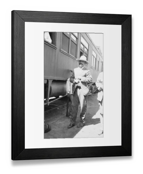 Framed Print : Francisco Villa at Train Station Framed Print : Francisco Villa at Train Station