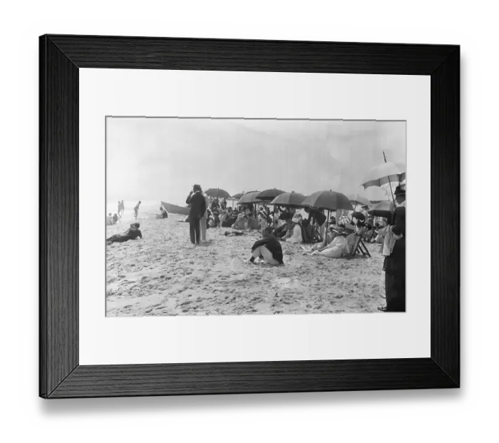 Framed Print : People Enjoying Beach Framed Print : People Enjoying Beach