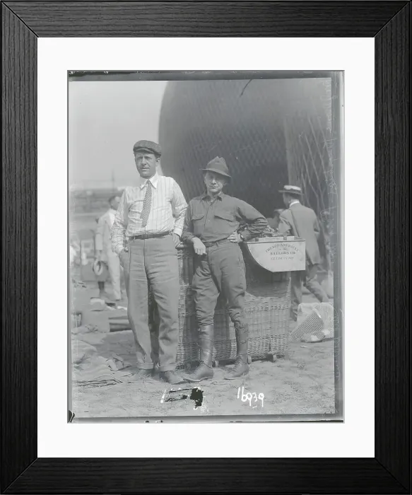 Framed Print : Balloonists Posing at Race Framed Print : Balloonists Posing at Race