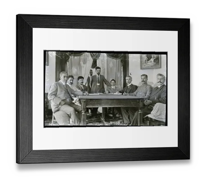 Framed Print : Men Seated At Table; Peace Conference Framed Print : Men Seated At Table; Peace Conference