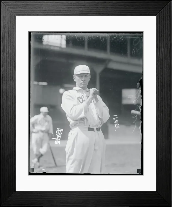 Framed Print : Vic Saier Holding Baseball Framed Print : Vic Saier Holding Baseball