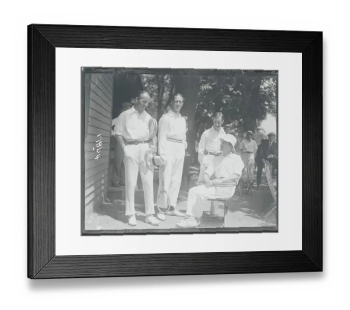 Framed Print : Tennis Players Conversing Together Framed Print : Tennis Players Conversing Together