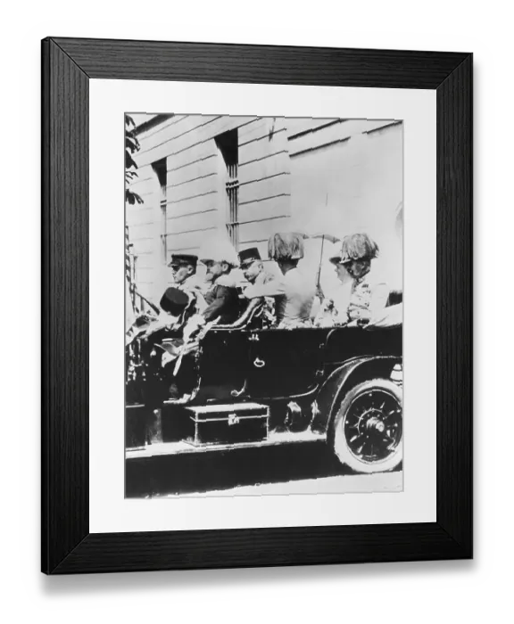 Framed Print : Archduke Franz Ferdinand Riding in a Car Framed Print : Archduke Franz Ferdinand Riding in a Car