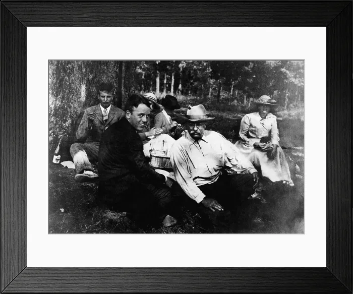 Framed Print : Teddy Roosevelt Picnicking with His Family Framed Print : Teddy Roosevelt Picnicking with His Family