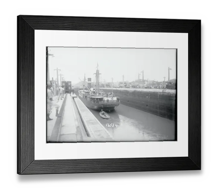 Framed Print : Large Ship in Canal Framed Print : Large Ship in Canal