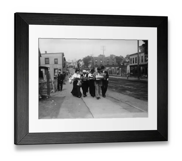 Framed Print : Alexander Berkman Walks with Followers Framed Print : Alexander Berkman Walks with Followers