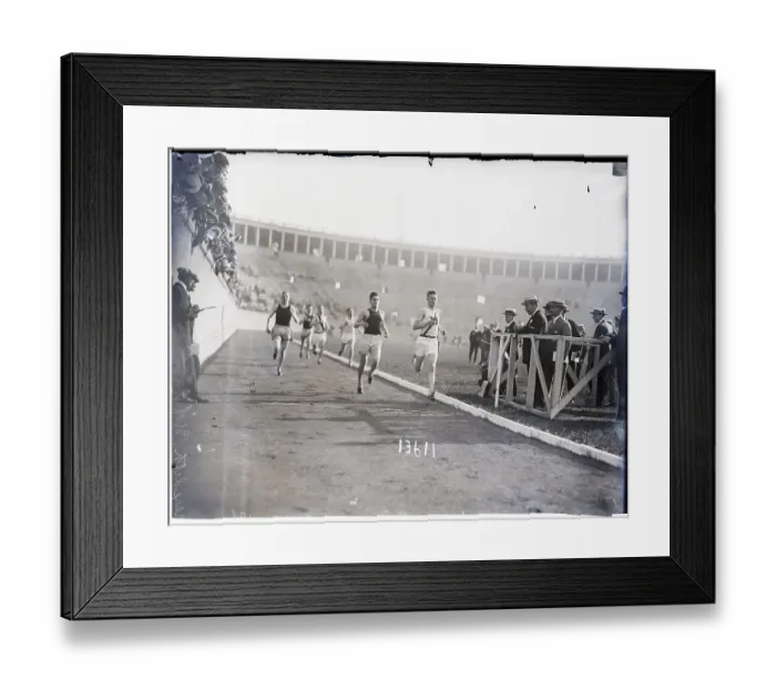 Framed Print : Runners And Officials At Finish Line Framed Print : Runners And Officials At Finish Line