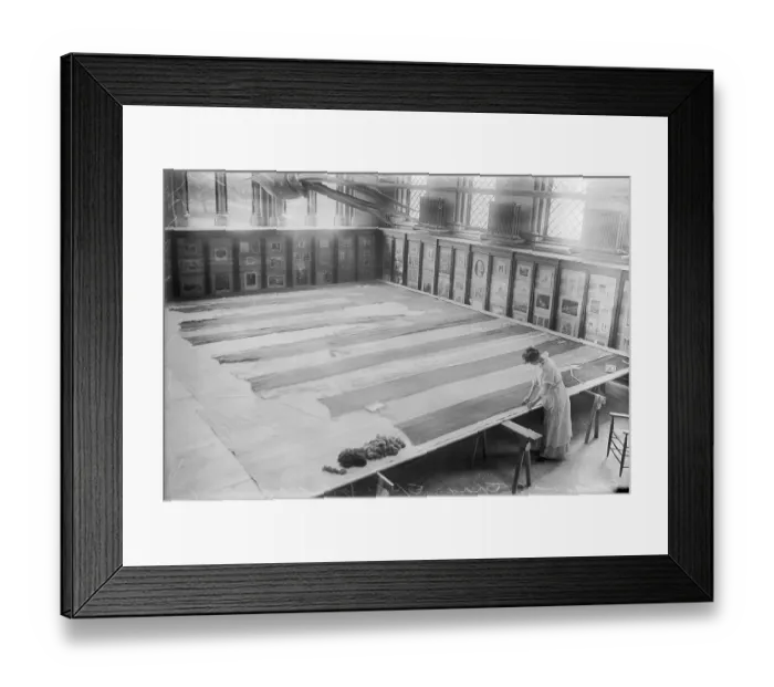 Framed Print : 1914 Restoration of the Star Spangled Banner American Flag