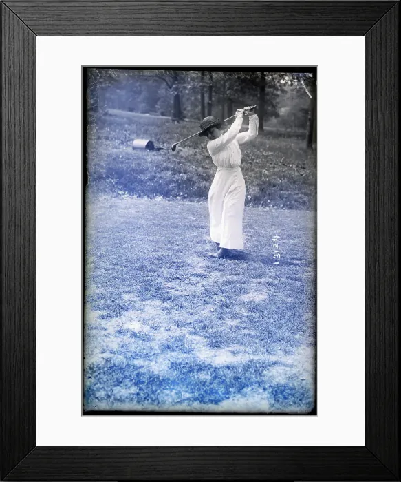 Framed Print : Mrs. H. Blumenthal Swings Golf Club Framed Print : Mrs. H. Blumenthal Swings Golf Club