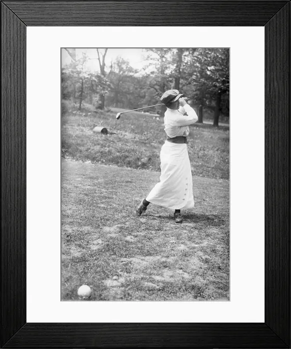 Framed Print : Marion Hollins Swings Golf Club Framed Print : Marion Hollins Swings Golf Club